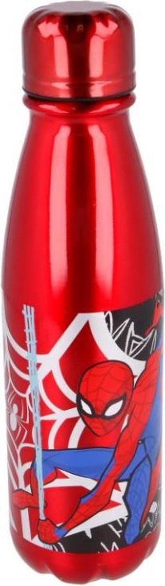 Stor spiderman drikkeflaske aluminium 600 ml