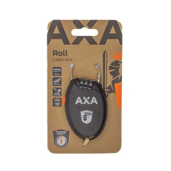 Axa låsekabel låserulle 1,6x75 kode