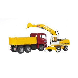 Bruder 2751 mand lastbil med liebherr kran