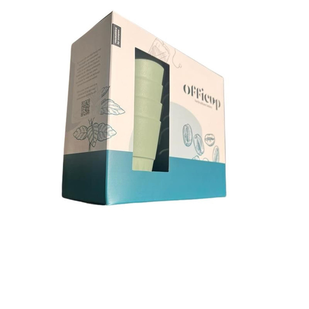 Papstar kontorkop genanvendelig plastik 180ml ã˜7,5x8,8cm sæt med 10 stykker blød grøn