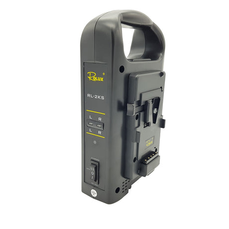 Rolux dobbelt batterioplader rl-2ks til v-monteret batteri
