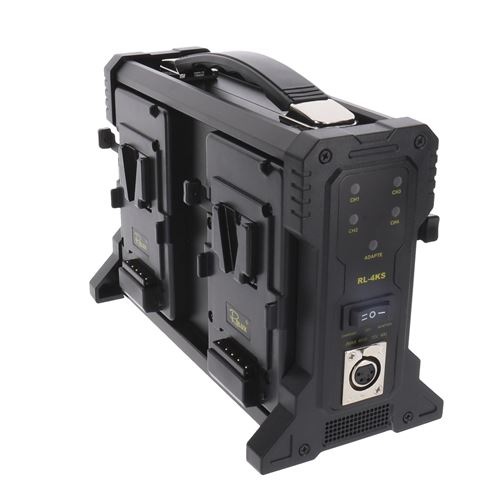 Rolux batterioplader rl-4ks til 4 x v-monteret batteri