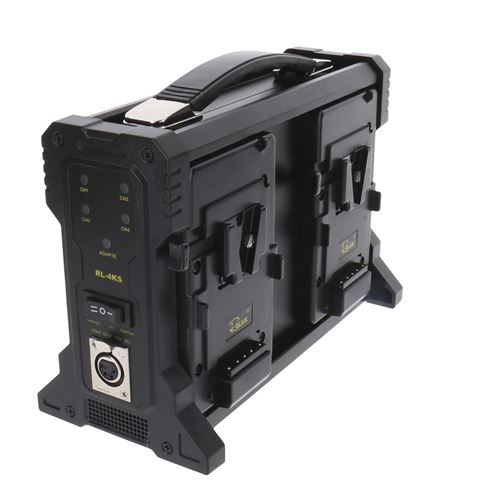Rolux batterioplader rl-4ks til 4 x v-monteret batteri