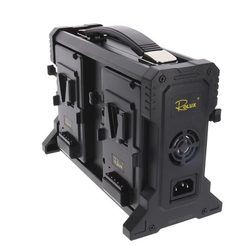 Rolux batterioplader rl-4ks til 4 x v-monteret batteri