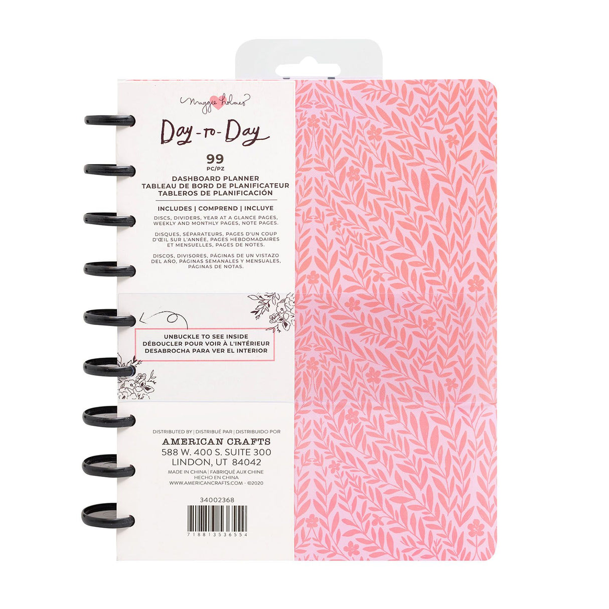 Kassepapir • dag-til-dag dashboard planlægger pink vinstokke