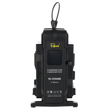 Rolux dobbelt hurtigoplader rl-ch240s til v-monteret batteri