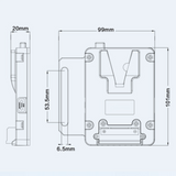 Rolux mini v-mount batteriplade rl-ac12s