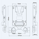 Rolux mini v-mount batteriplade rl-ac13s