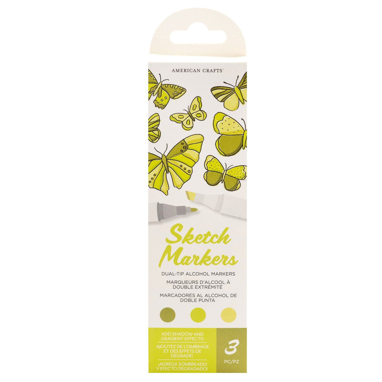 Amerikansk kunsthåndværk • skitsemarkører dual tip key lime