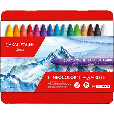 Caran d'ache https: www.cchobby.nl caran-d-ache-neocolor-ii-l-10-cm-thickness-8-5-mm-diverse-colours-15-piece-1-box