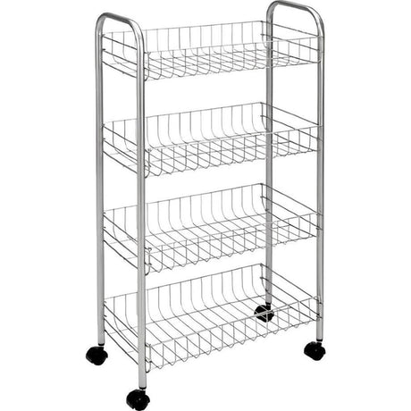 Metaltex opbevaringsvogn pisa 4 kurve 41x23x84cm grå