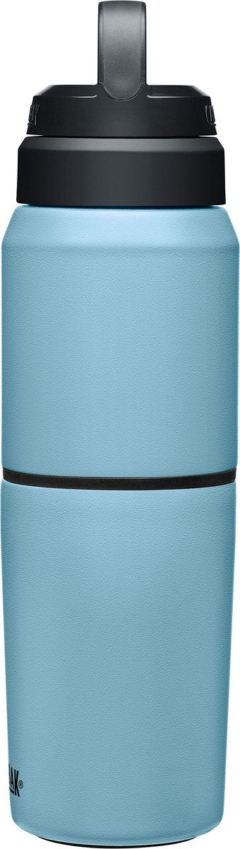 Camelbak multibev vakuum rustfrit stål - vandflaske med aftagelig kaffe te kop - 500 ml + 350 ml - blå (skumringsblå)