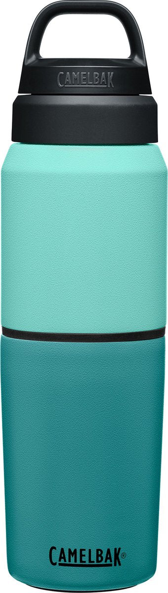 Camelbak multibev vakuum rustfrit stål - vandflaske med aftagelig kaffekop - 500 ml + 350 ml - grøn grøn (kystlagune)