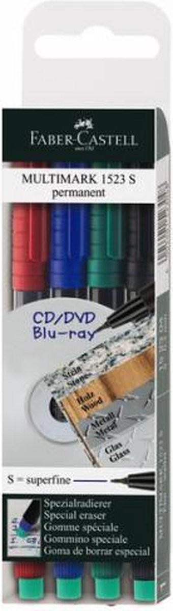 Faber-castell markør faber castell multimark permanent s 4-delt penalhus FC-152304