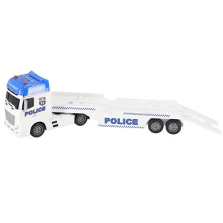 Rapid wheels biltransporter politi + bil og helikopter + lys og lyd