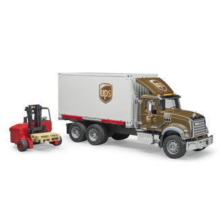 Bruder Mack Granite UPS lastbil med gaffeltruck