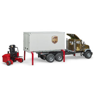 Bruder Mack Granite UPS lastbil med gaffeltruck