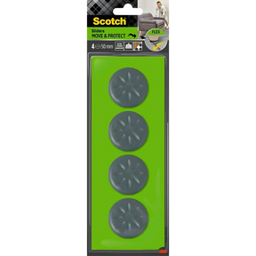 3m 1070704 - scotch® move protect flex sliders selvklæbende grå ø50m | 5 stk