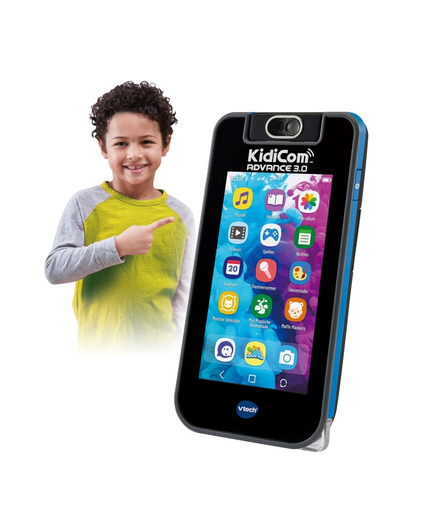 Vtech Kidicom advance 3.0 telefon - interaktiv børnemobil med kamera - pædagogisk legetøj - fra 5 år - blå