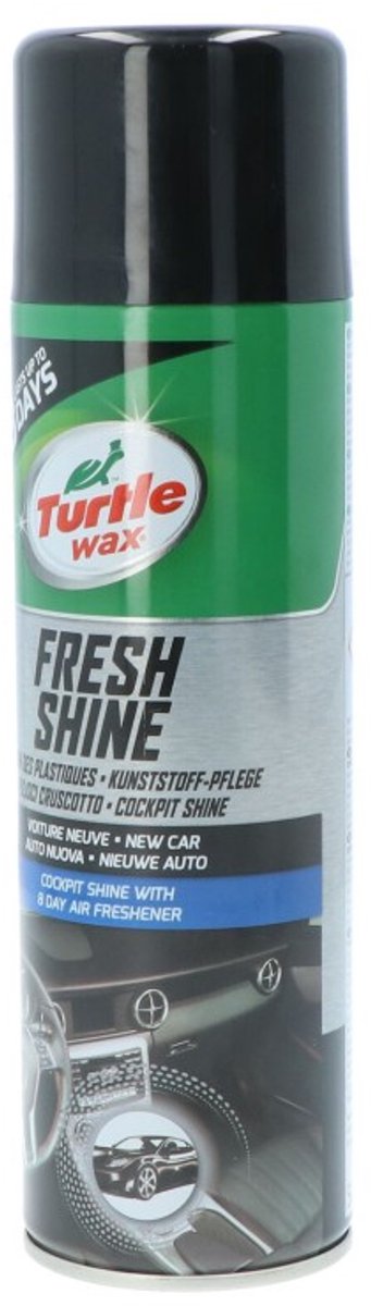 Turtle wax gl fresh shine ny bil - genskaber hurtigt og nemt glansen - til alle plastdele - langtidsholdbar antistatisk - afviser støv og snavs - 500ml