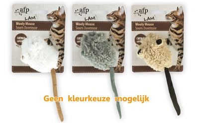 AFP Wooly Mouse Lamwol med bip og Catnip Assorti