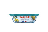 Pyrex cook store firkantet opbevaringsfad 25x22x7cm - 2200ml - borosilikatglas