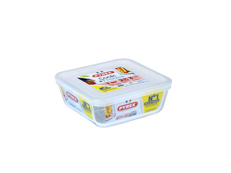 Pyrex tilbered og frys ovnfad 15x15 cm borosilikatglas