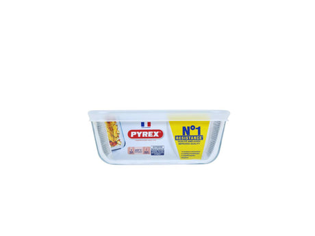 Pyrex tilbered og frys ovnfad 15x15 cm borosilikatglas