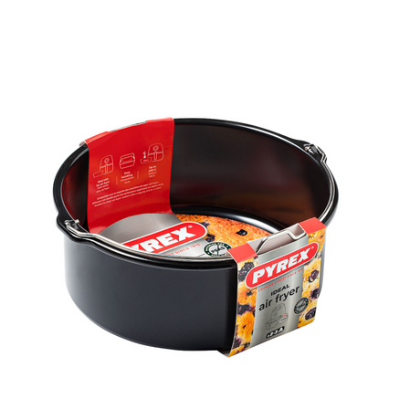 Pyrex airfryer rundt fad fladt rundt 20x19x7,5cm