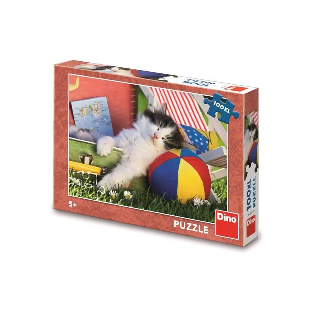 Dinotoys dino puslespil - en sovende killing - 100 xl brikker