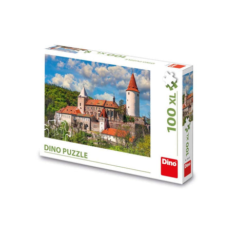 Dinotoys puslespil af Krivoklat Castle, Tjekkiet, 100 brikker
