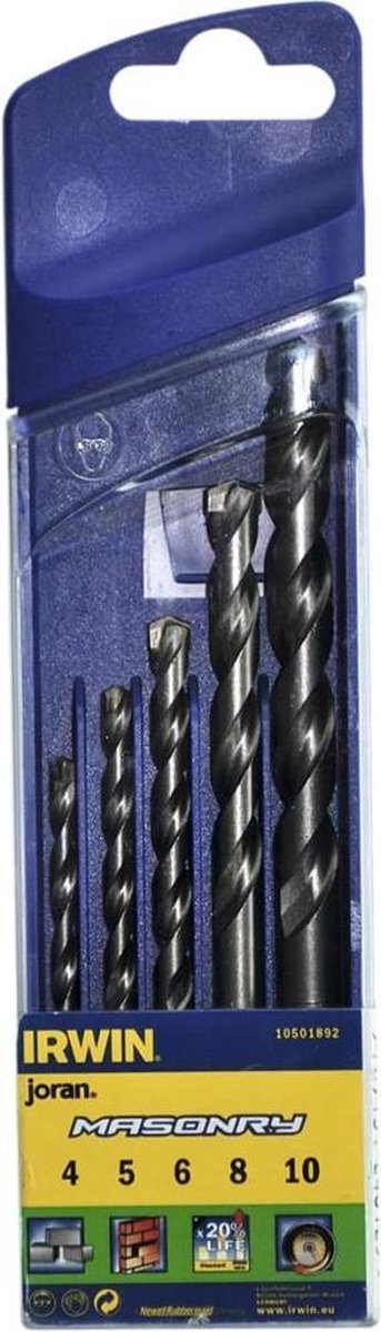 Irwin murerbor sæt 4 5 6 8 10mm - 10501892