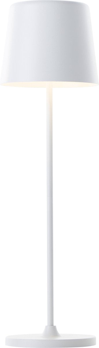 Brilliant kaami genopladelig bordlampe - udendørs - led 2w 3000k - 3 stepdim - ip44 - hvid