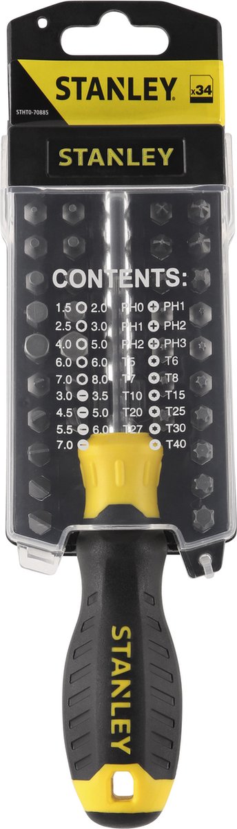 Stanley multi-bit skruetrækker 35-delt - stht0-70885