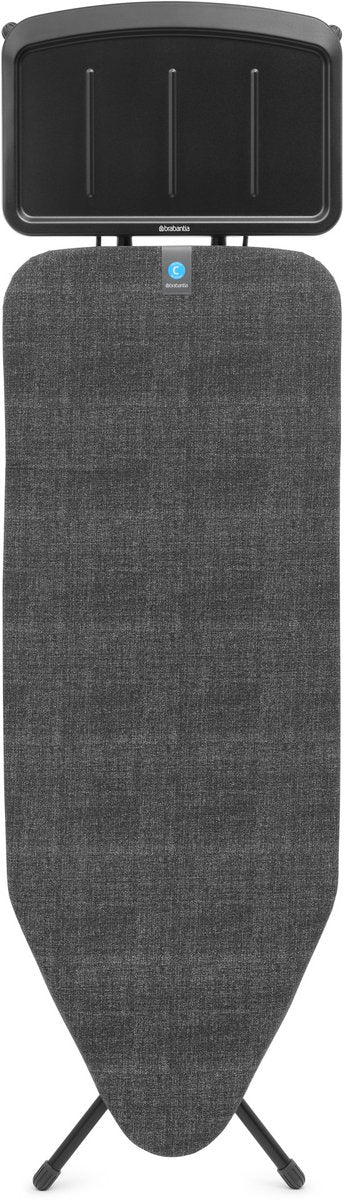 Brabantia strygebræt denim sort c 124x45cm med damp enhed holder