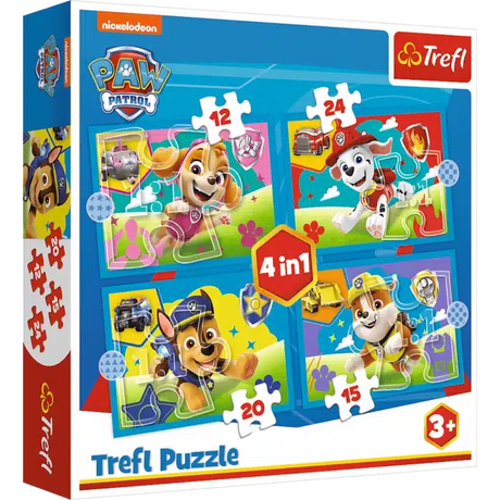 Oku paw patrulje 4 i 1 puslespil 12-15-20 og 24 brikker