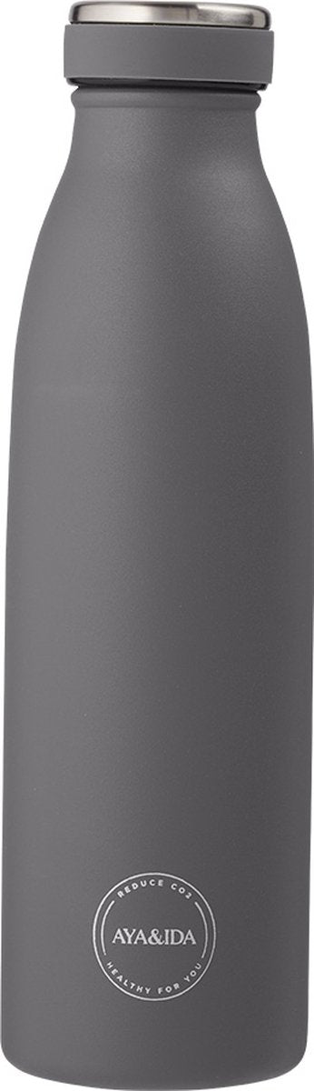 Aya ida - drikkedunk - termokande - vandflaske - 500ml - mørkegrå