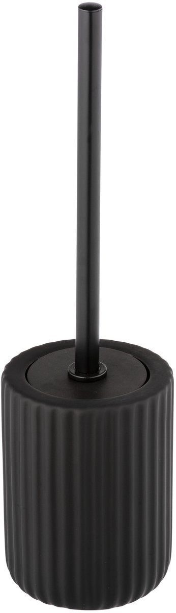 Wenko toiletbørsteholder belluno keramik mat sort - toiletbørste med holder - toiletbørste med holder fritstående - soft touch overflade