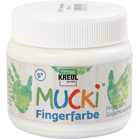 Creativ virksomhed https: www.cchobby.nl mucki-fingerpaint-white-150-ml-1-doosje