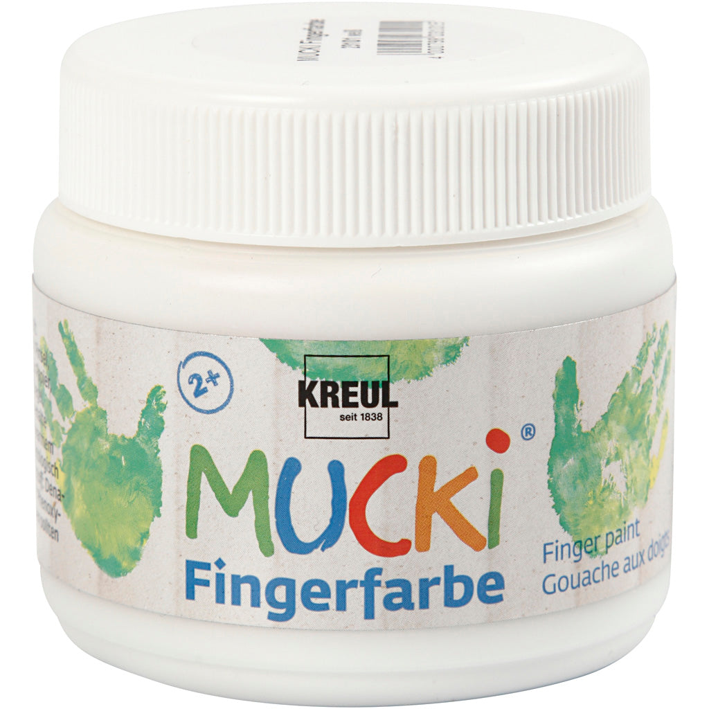 Creativ virksomhed https: www.cchobby.nl mucki-fingerpaint-white-150-ml-1-doosje
