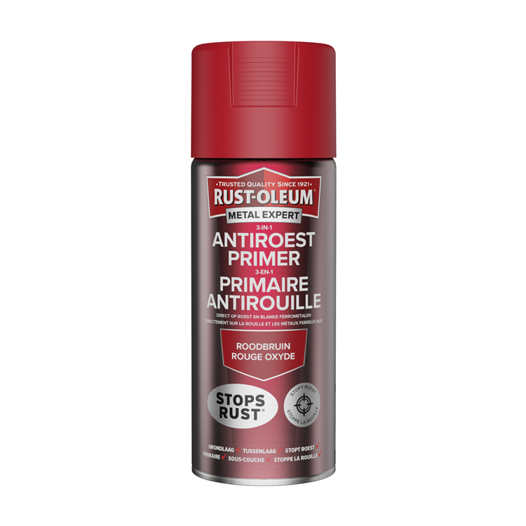 Rust-oleum 1071315 - 3-i-1 anti-rust primer -400ml rødbrun | 1 stk