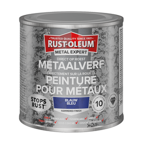 Rust-oleum 1071360 - hammerfinish - blå - 250ml direkte på rust - metalmaling | 1 stk