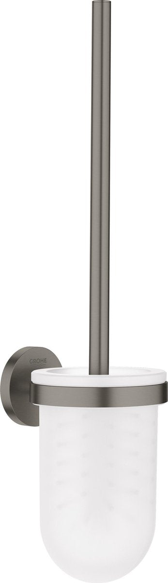 Grohe essentials toiletbørstesæt - vægmodel - hård grafitbørstet (mat antracit)