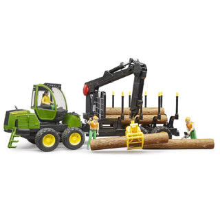Bruder traktor John Deere 1210e med træstammegreb