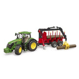 Bruder Tractor John Deere 7R 350 med trailer trailer