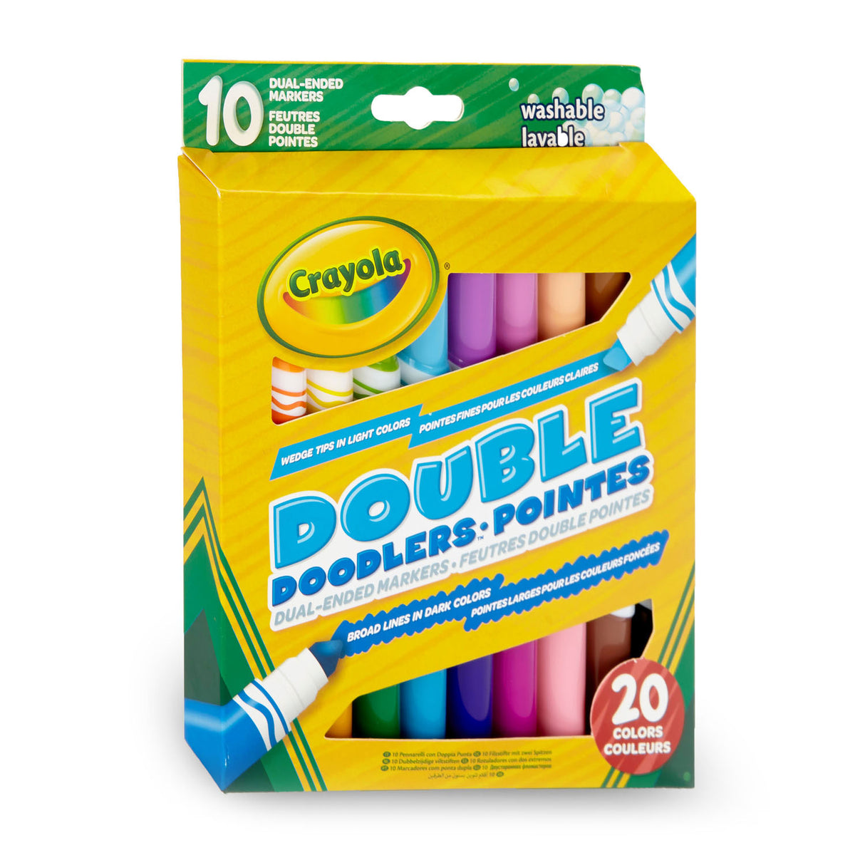Crayola dobbeltsidet tusch, 10 stk.