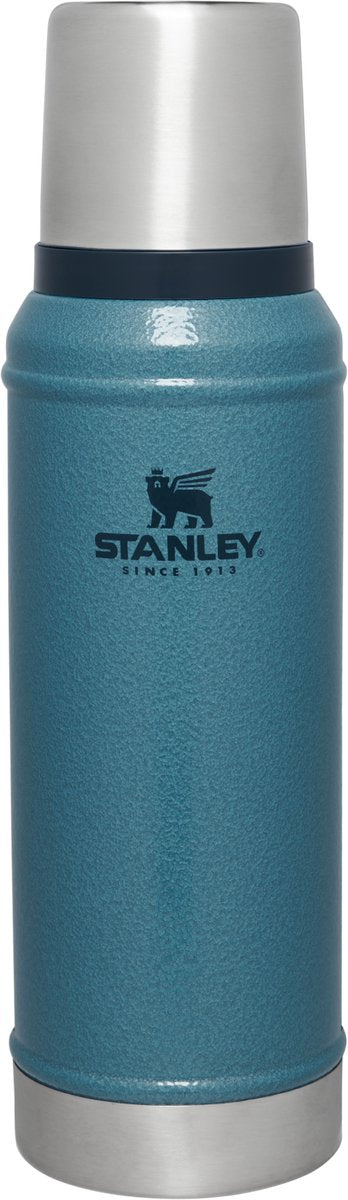 Stanley klassisk legendarisk termokande 750 ml - holder varm eller kold i 20 timer - lækagesikker - tåler opvaskemaskine - BPA-fri - til kaffe, te og mere - termokande i rustfrit stål - hammertone sø