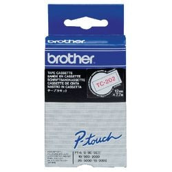 Etikettape tc-202 brother 9 mm x 7,7 m rød