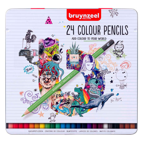 Bruynzeel farveblyanter tin | 24 farver