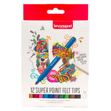 Bruynzeel super point tusch, 12 farver